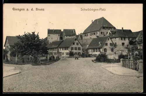 AK Giengen, Partie am Schwibbogen-Platz