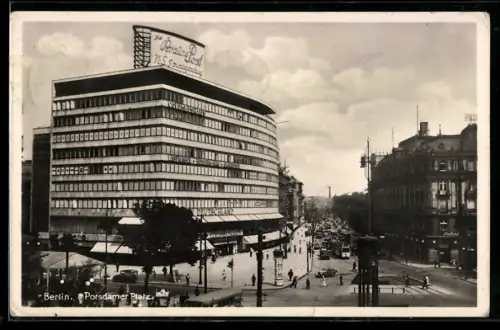 AK Berlin-Tiergarten, Potsdamer Platz, Strassenbahn