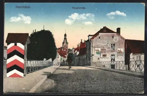 AK Neufchatel, Hauptstrasse m. Wache