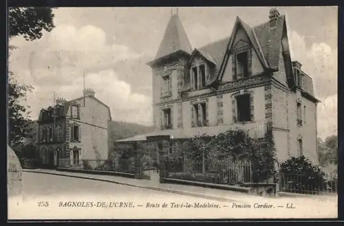 AK Bagnoles-de-L`Orne, Route de Tessé-la-Madeleine, Pension Cordier