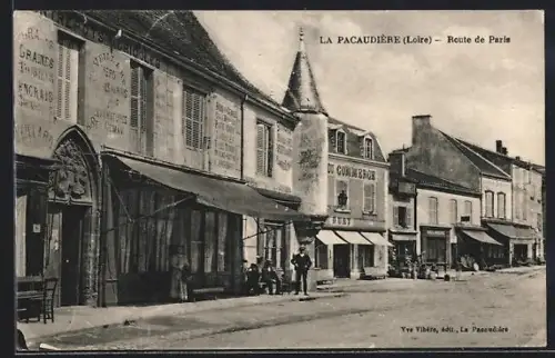 AK La Pacaudière /Loire, Route de Paris