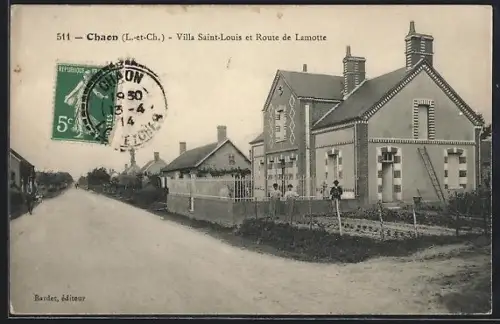 AK Chaon /L.-et-Ch., Villa Saint-Louis et Route de Lamotte