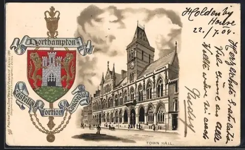 AK Northampton, Town Hall with Coat of Arms