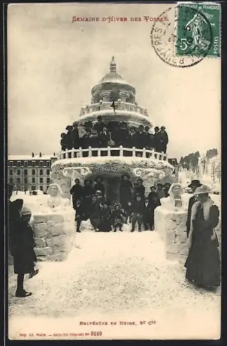 AK Neige /Vosges, Belvédère en Neige en hiver