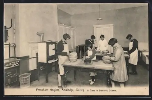 AK Rowledge, Frensham Heights, A Class in Domestic Science