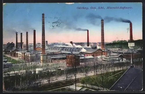 AK Oderberg, Mineralöl-Raffinerie von oben