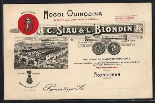 AK Frontignan, Compagnie C. Siau et L. Blondin, Spécialité de Muscat de Frontignan