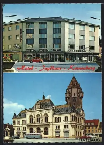 AK Korneuburg /N. Ö., Hotel Jagdhaus Josef Bauer, Stockerauerstrasse 31, Rathaus