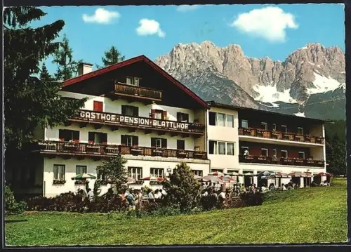 AK Going a. Wilden Kaiser, Hotel-Pension Blattlhof L. Oberleitner