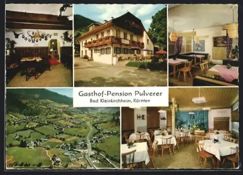 AK Bad Kleinkirchheim /Kärnten, Gasthof-Pension Pulverer, Ortsansicht, Innenansichten