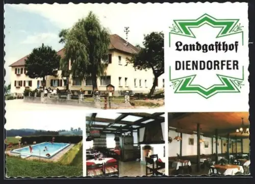 AK Haslach, Landgasthof Dienhofer, Neudorf 6, mit Freibad