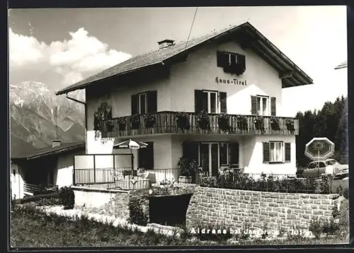 AK Aldrans, Haus Tirol mit Terrasse, Lanserstrasse 6a, Bes. F. u. M. Bell