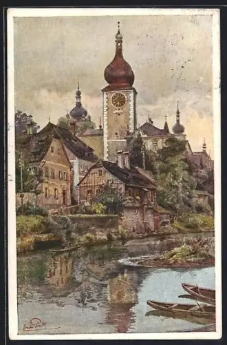 Künstler-AK Waidhofen a. d. Ybbs, Torturm