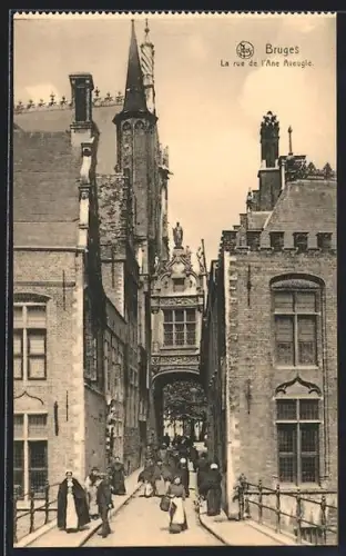 AK Bruges, La rue de l`Ane Aveugle