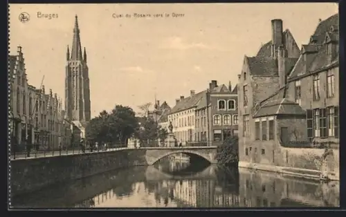 AK Bruges, Quai du Rosaire vers le Dyver