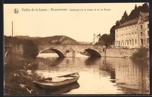 AK Anseremme /Vallée de la Lesse, Confluent de la Lesse et de la Meuse