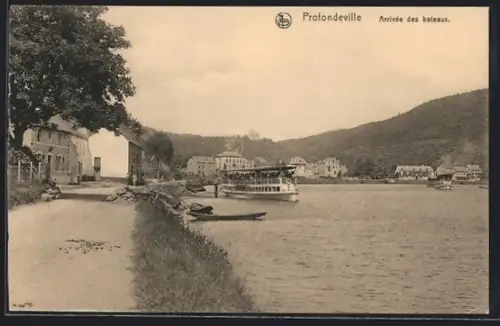AK Profondeville, Arrivée des bateaux