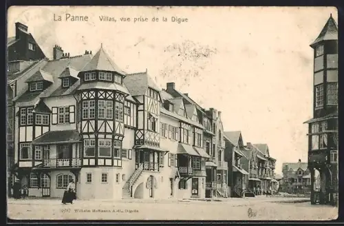 AK La Panne, Villas, vue prise de la Digue