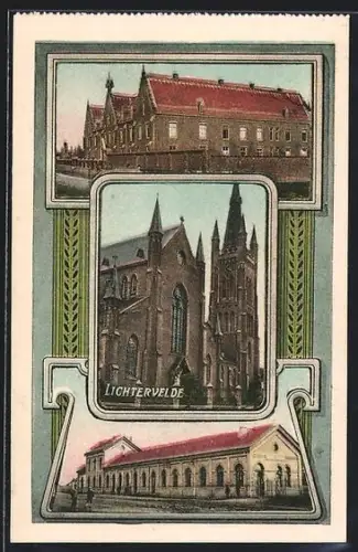 AK Lichtervelde, Kirche, Gebäudeansichten