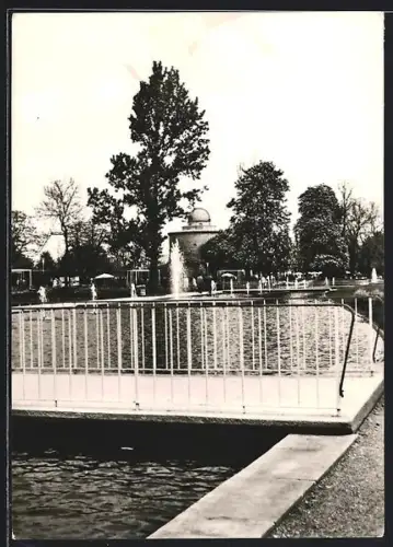 AK Erfurt, 1. Internationale Gartenbauaustellung der sozialistischen Staaten 1961, Blick zur Sternwarte