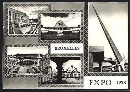 AK Bruxelles, Expo 1958, Quelques vues générales