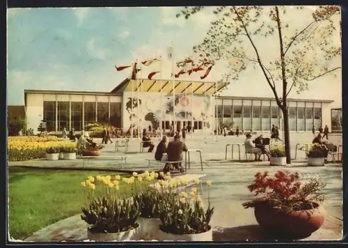 AK Erfurt, 1. Internationale Gartenbauausstellung d. sozial. Länder 1961, Halle I-Völkerfreundschaft-am Festplatz