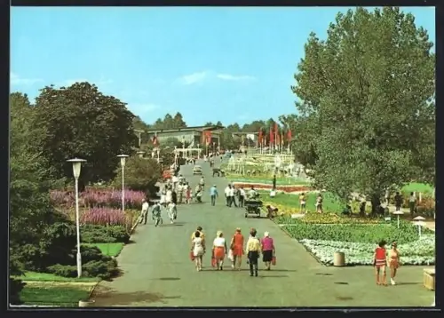 AK Erfurt, IGA-Ausstellung, Partie auf dem Ausstellungsgelände