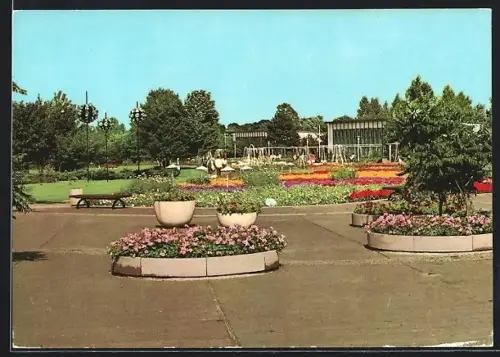 AK Erfurt, Internationale Gartenbauausstellung, Ausstellungsgelände