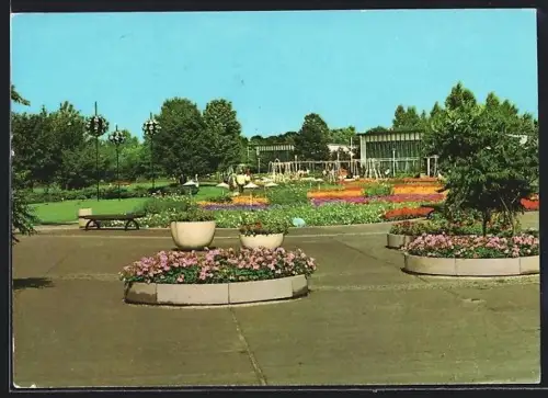 AK Erfurt, IGA Ausstellung, Blumenbeete