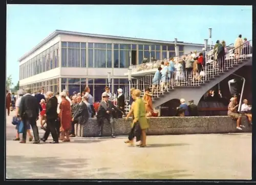 AK Erfurt, Internationale Gartenbauausstellung, Rendezvousbrücke, IGA