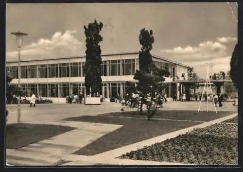 AK Erfurt, 1. Internationale Gartenbauausstellung der sozialistischen Staaten 1961 - Ausstellungsgebäude