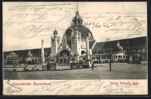 AK Düsseldorf, Düsseldorfer Ausstellung, Haupt Industrie Halle
