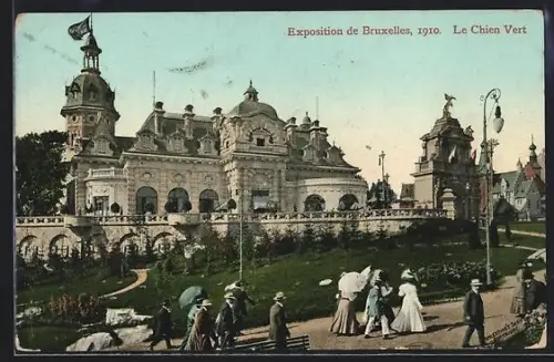 AK Bruxelles, Exposition de Bruxelles 1910, Le Chien Vert