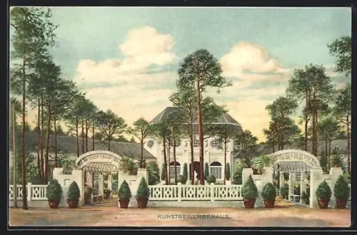 Künstler-AK Nürnberg, Bayerische Jubiläums-Landes-Ausstellung 1906, Kunstgewerbehaus