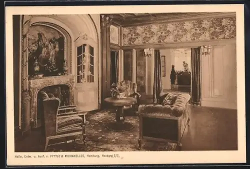 AK Hamburg, Ausstellung Raumkunst im Museum für Kunst und Gewerbe, Halle