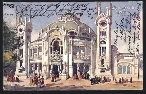 AK Milano, Esposzione di Milano 1906, Salone dei Concerti al Parco, Ausstellung
