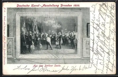 AK Dresden, Deutsche Kunst-Ausstellung 1899, Aus dem Berliner Saale