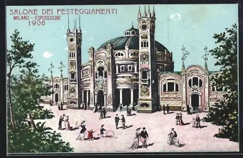 Künstler-AK Mailand, Esposizione di Milano 1906, Salone dei Festeggiamenti