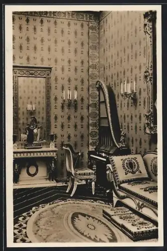 AK Frankfurt, Internationale Ausstellung Musik im Leben der Völker 1927, Hist. Abteilung, Charlottenzimmer mit Spinett