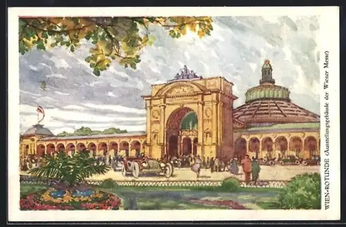AK Wien, Wiener Messe 1921, Rotunde, Ausstellungsgebäude