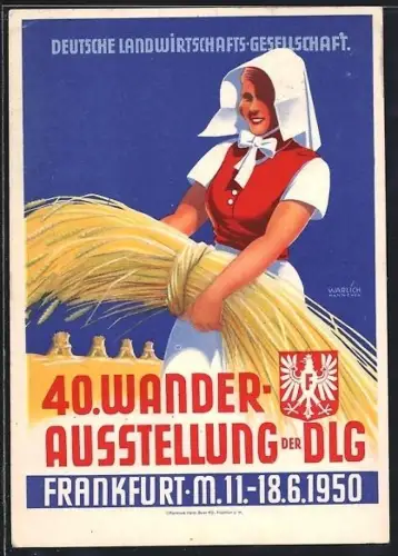 AK Frankfurt a. M., 40. Wanderausstellung der DLG 1950, Deutsche Landwirtschaftsgesellschaft