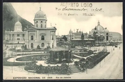 AK Rio de Janeiro, Exposicao Nacional de 1908, Ausstellung