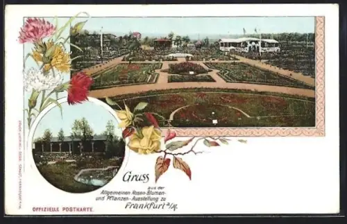 AK Frankfurt, Allg. Rosen-Blume- u. Pflanzen-Ausstellung 1897