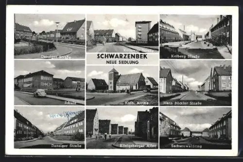 AK Schwarzenbek, Neue Siedlung, Schule, Kolberg-Strasse, Hans Böckler-Strasse