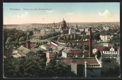 AK Potsdam, Panorama vom Brauhausberg