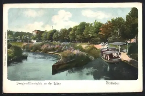 AK Kissingen, Dampfschifflandeplatz an der Saline