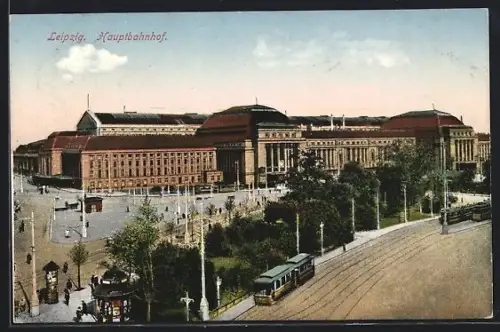 AK Leipzig, Hauptbahnhof, Strassenbahn