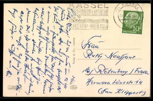 AK Kassel, Königsplatz mit Rokokohäuser