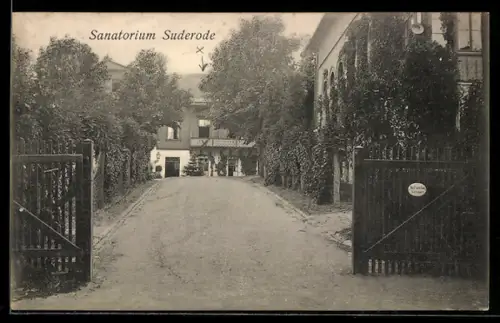 AK Suderode, Eingang zum Sanatorium