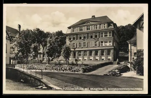 AK Ambrock bei Hagen, Heilstätte, Verwaltungsgebäude mit Beamten- und Schwesternwohnungen